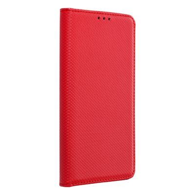 Etui Z Klapką Smart Magnet Motorola Moto G73 Czerwone + Szkło 9H