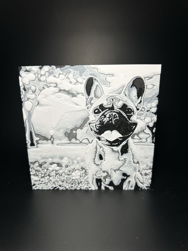 Obraz buldog francuski dekoracja 3d dekor obrazek