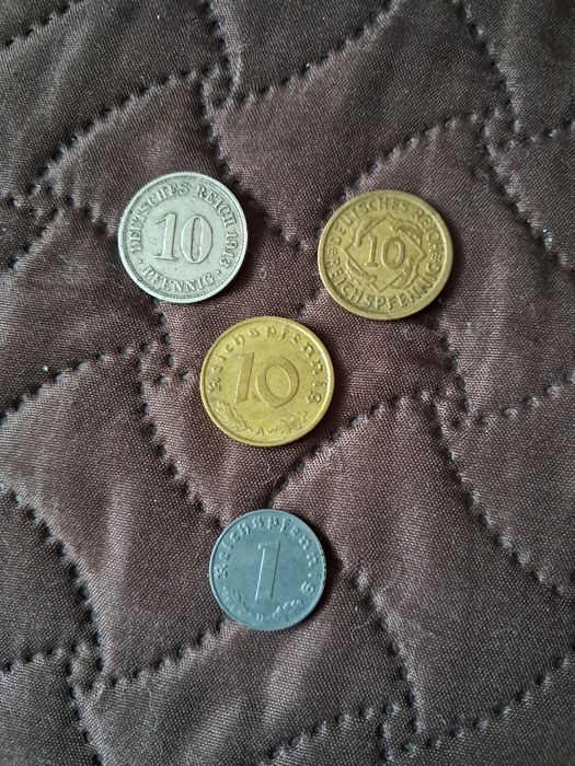 Monety 10 pfening i 1 pfening