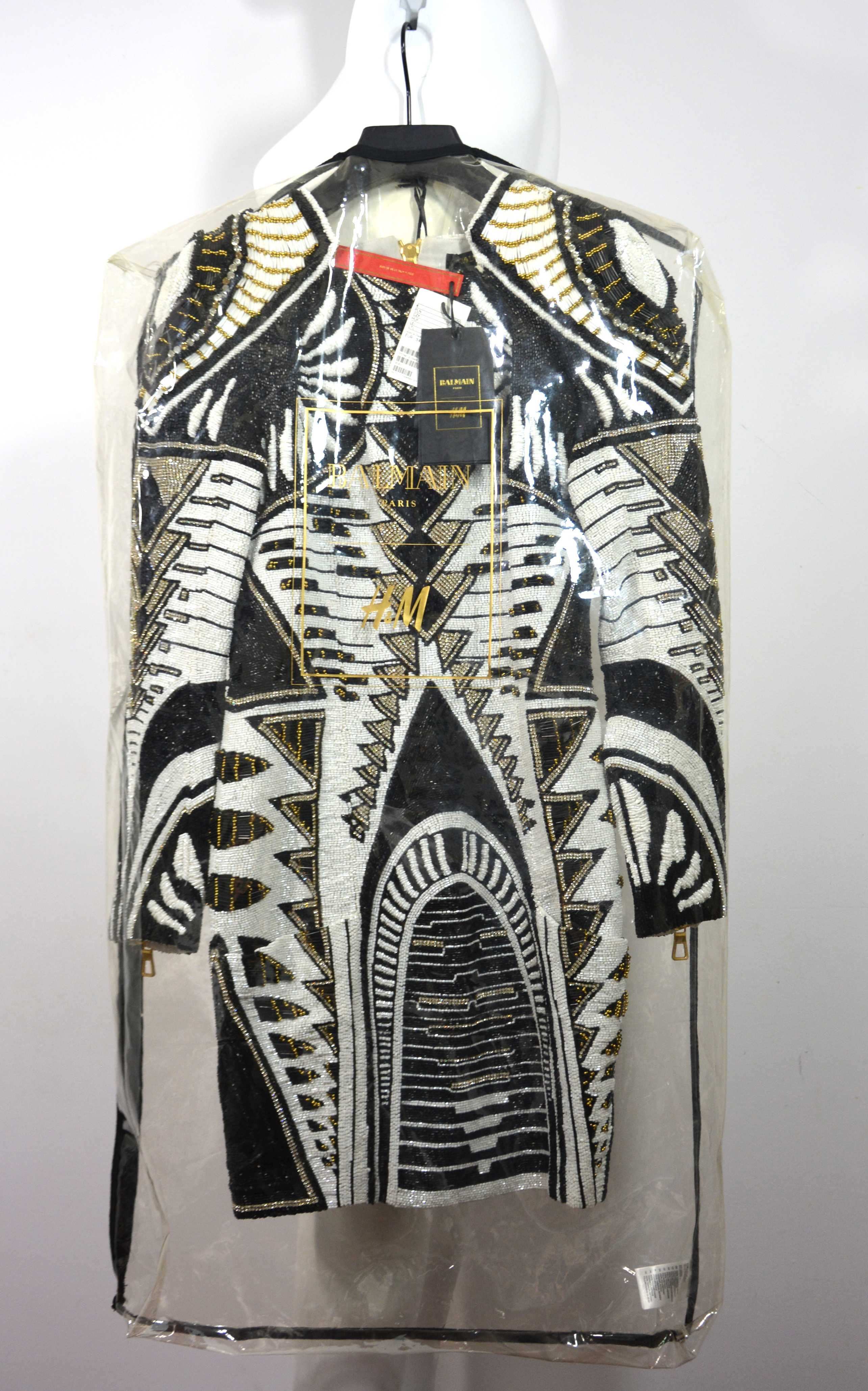 Balmain for H&M Sukienka Bogato Zdobiona 34 XS z metkami