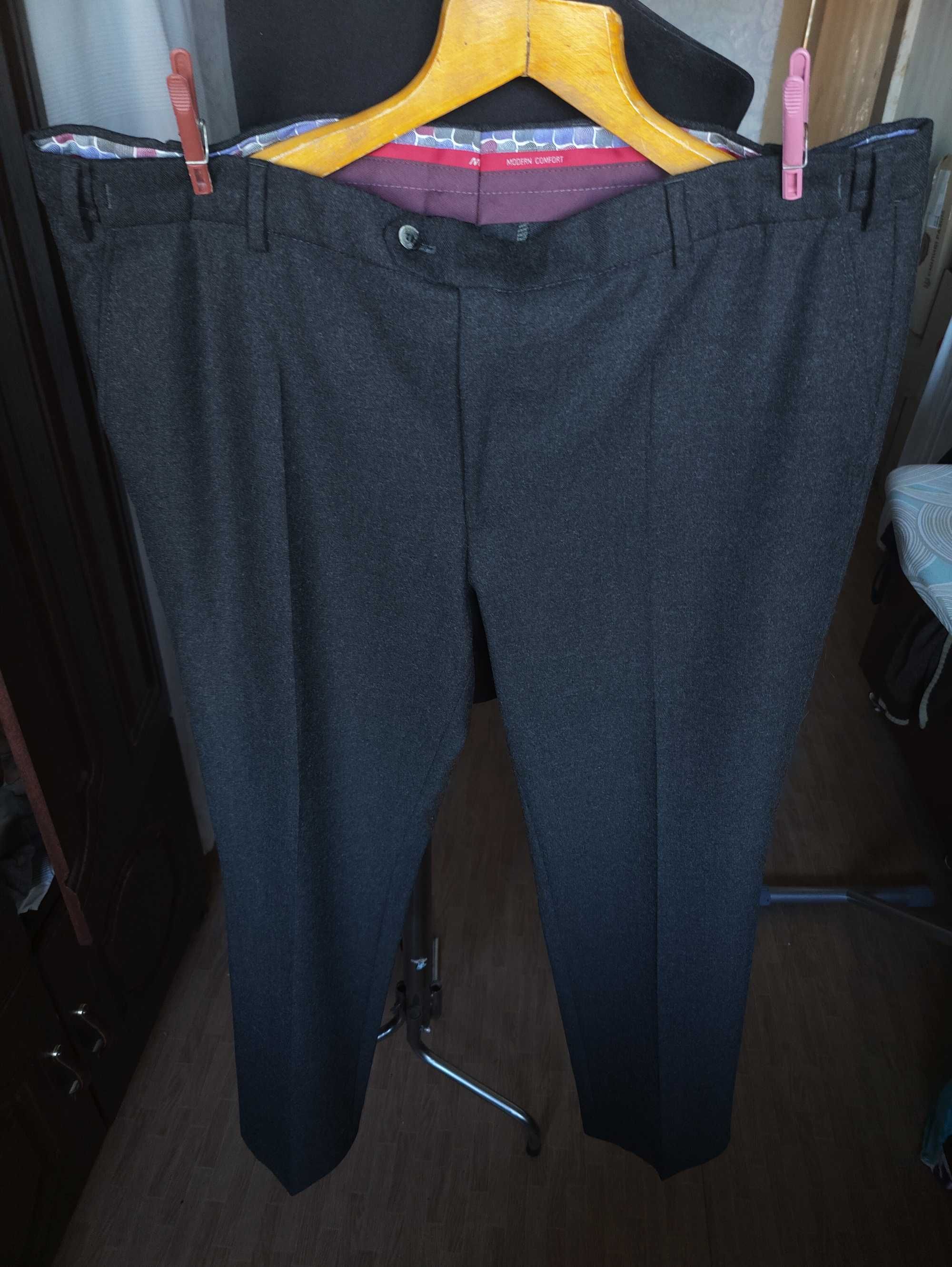 Джинсы брюки Meyer Oslo wool trousers Germany w42-44 stretch grey.