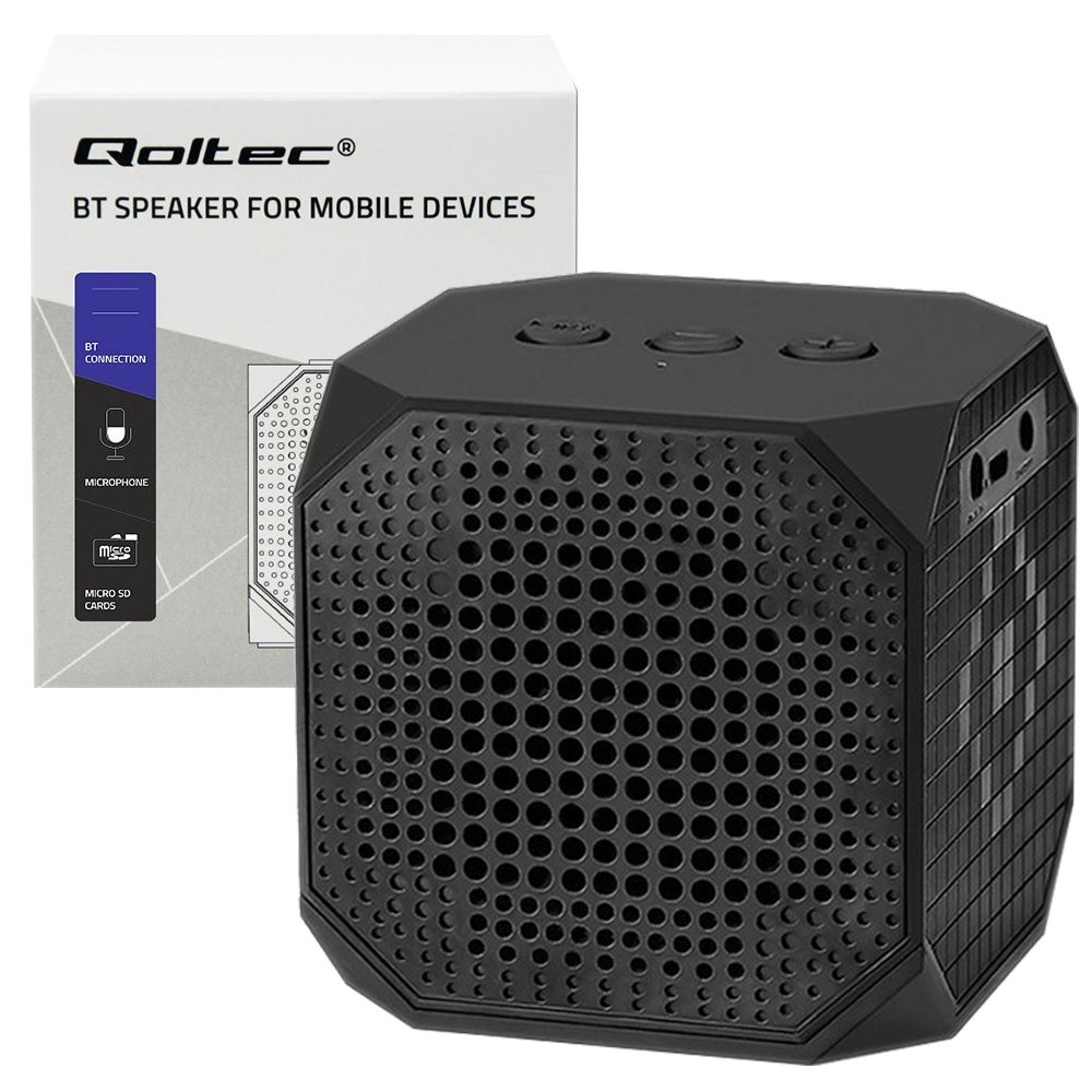 Przenośny głośnik Bluetooth 3W Qoltec Double SD mikrofon AUX 50158