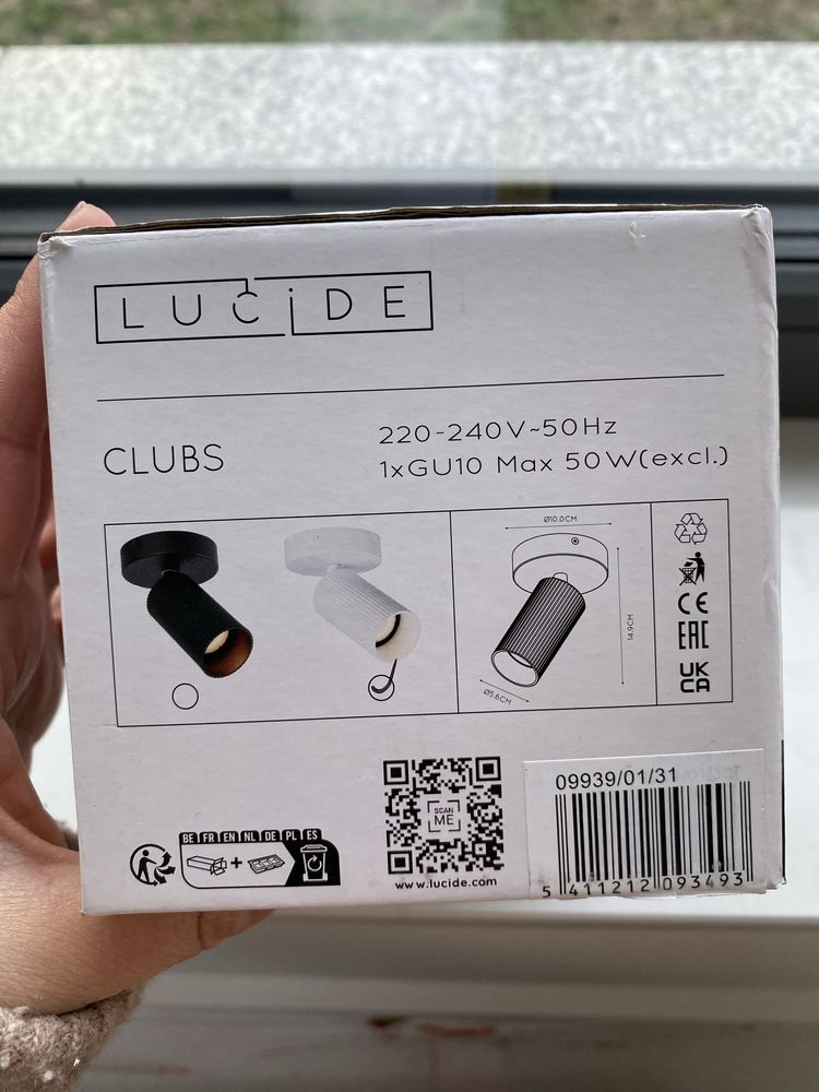 Lampa/reflektor sufitowy pojedyncza Lucide Clubs