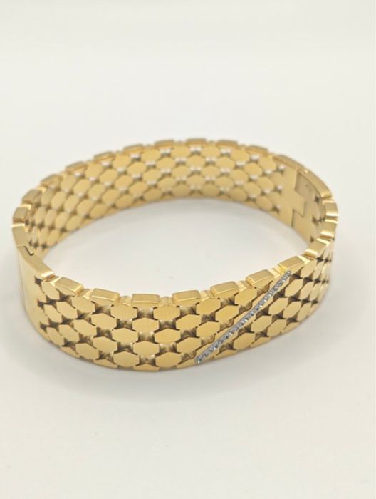 Bracelete Ouro 24k e prata 40g