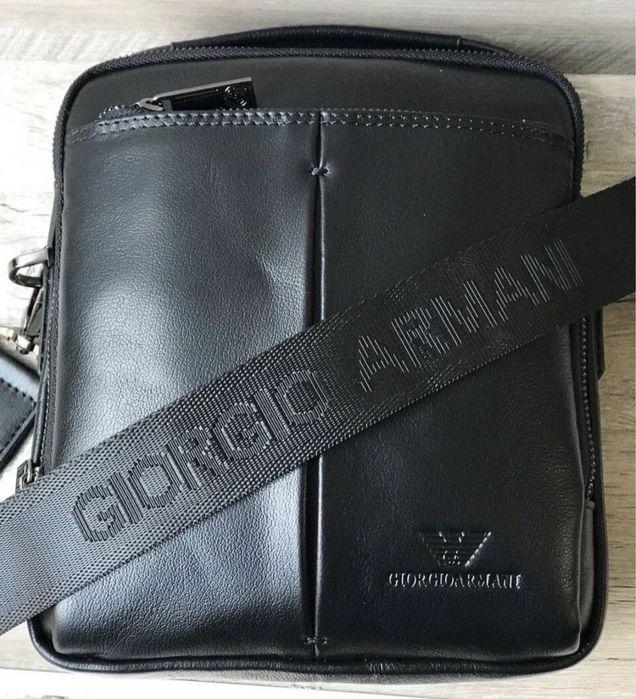 Мужская кожаная сумка Armani Армани