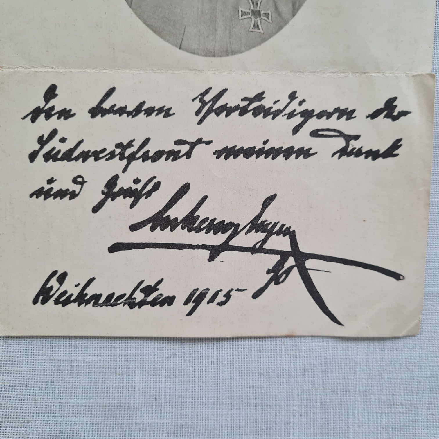 Arcyksiążę Eugeniusz Habsburg - kartka świąteczna 1915, 1 wojna