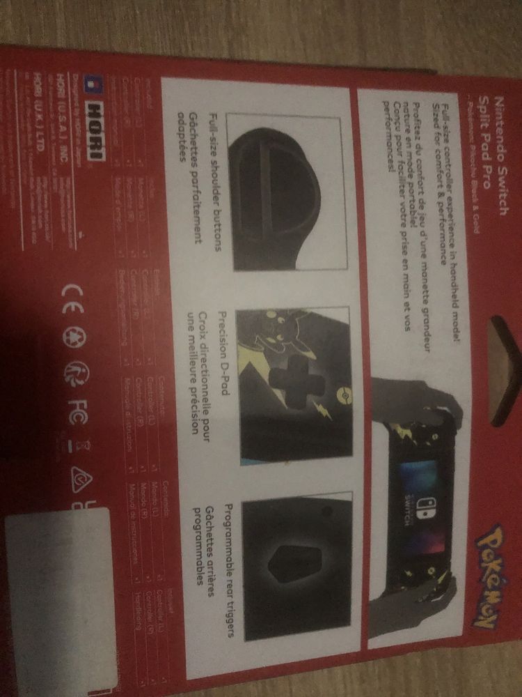 Comando Nintendo Switch Split Pad Pro versão limitada Pikachu
