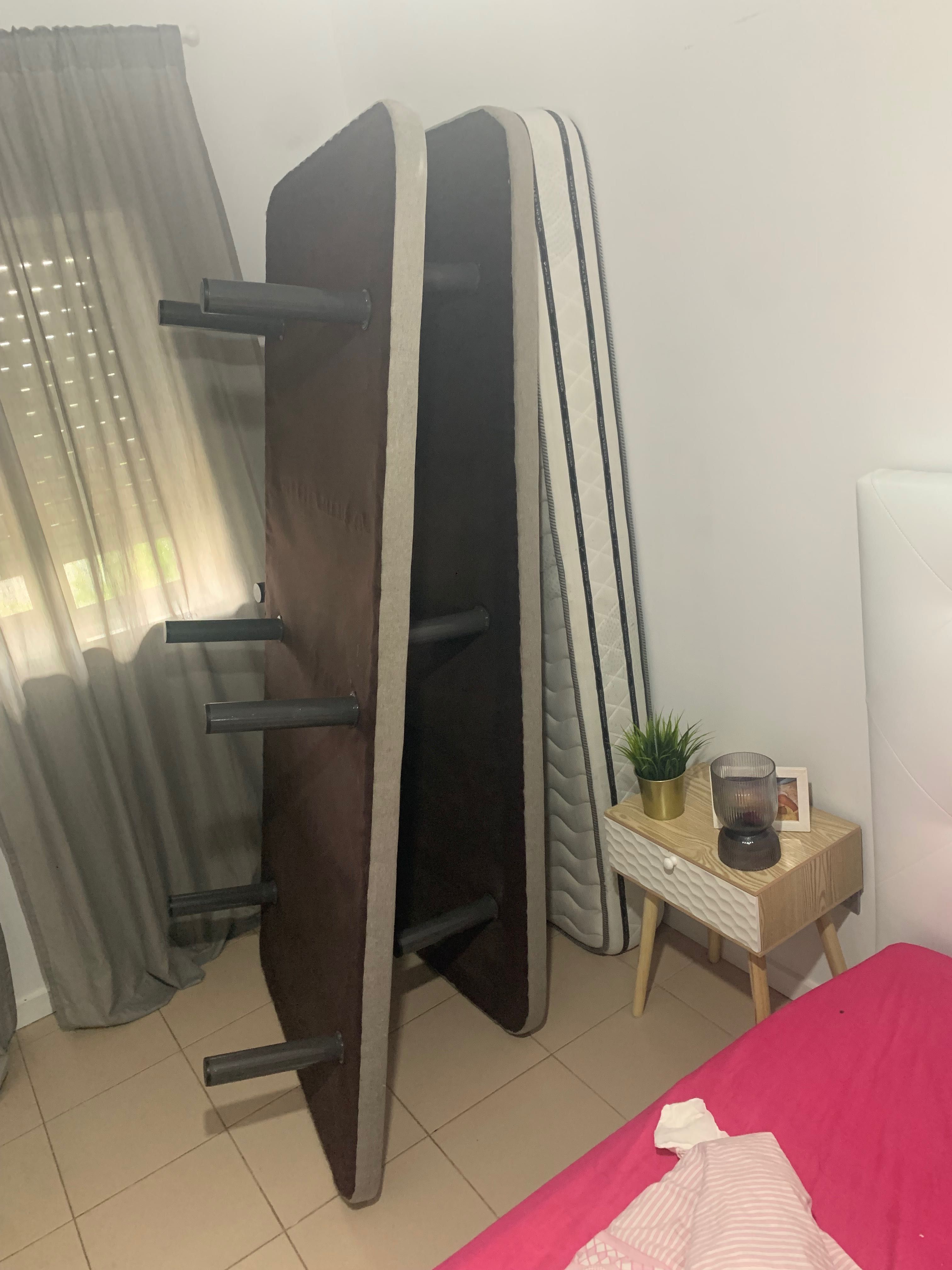 Duas camas de solteiros com colchão