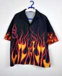 Koszula w płomienie flames hawajska streetwear r. XL
