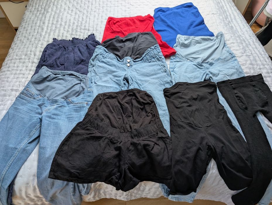 Ciążowe spodnie, spodenki, jeansy, rajstopy. Paka