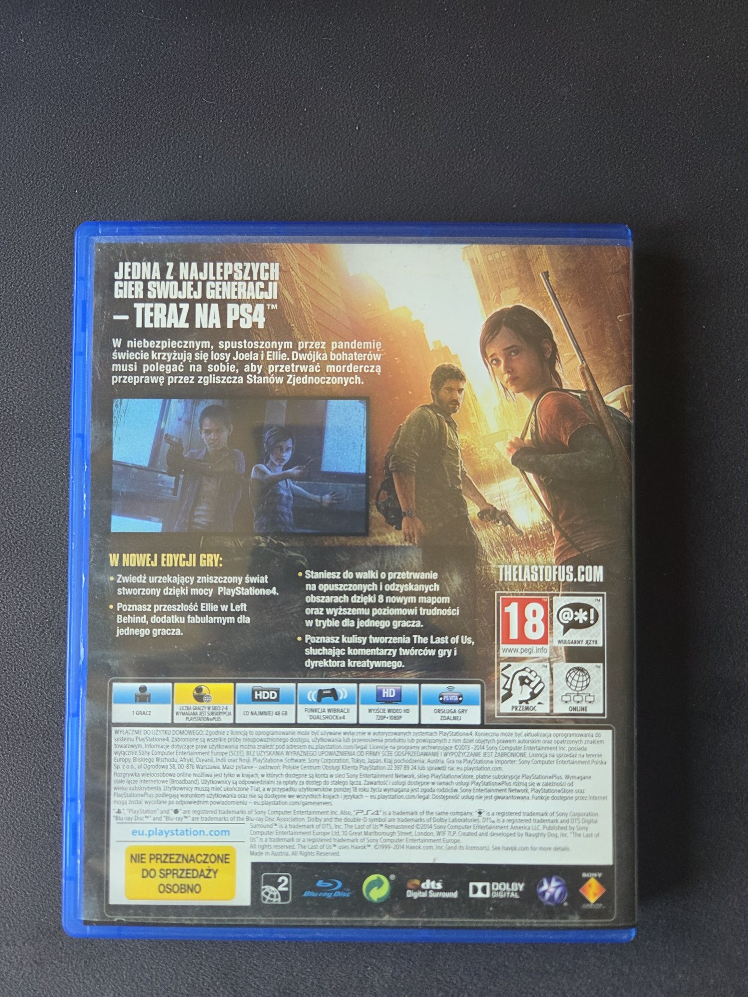 The Last Of US Remastered Ps4 PL