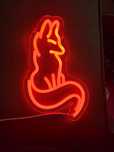 Neon LED ścienny lis