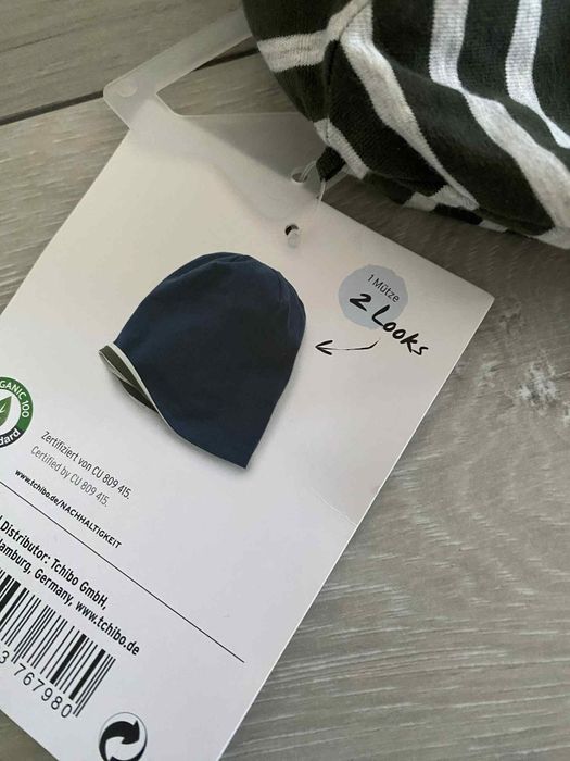 Czapka TCM tchibo r 53-56 nowa dwustronna  chłopiec