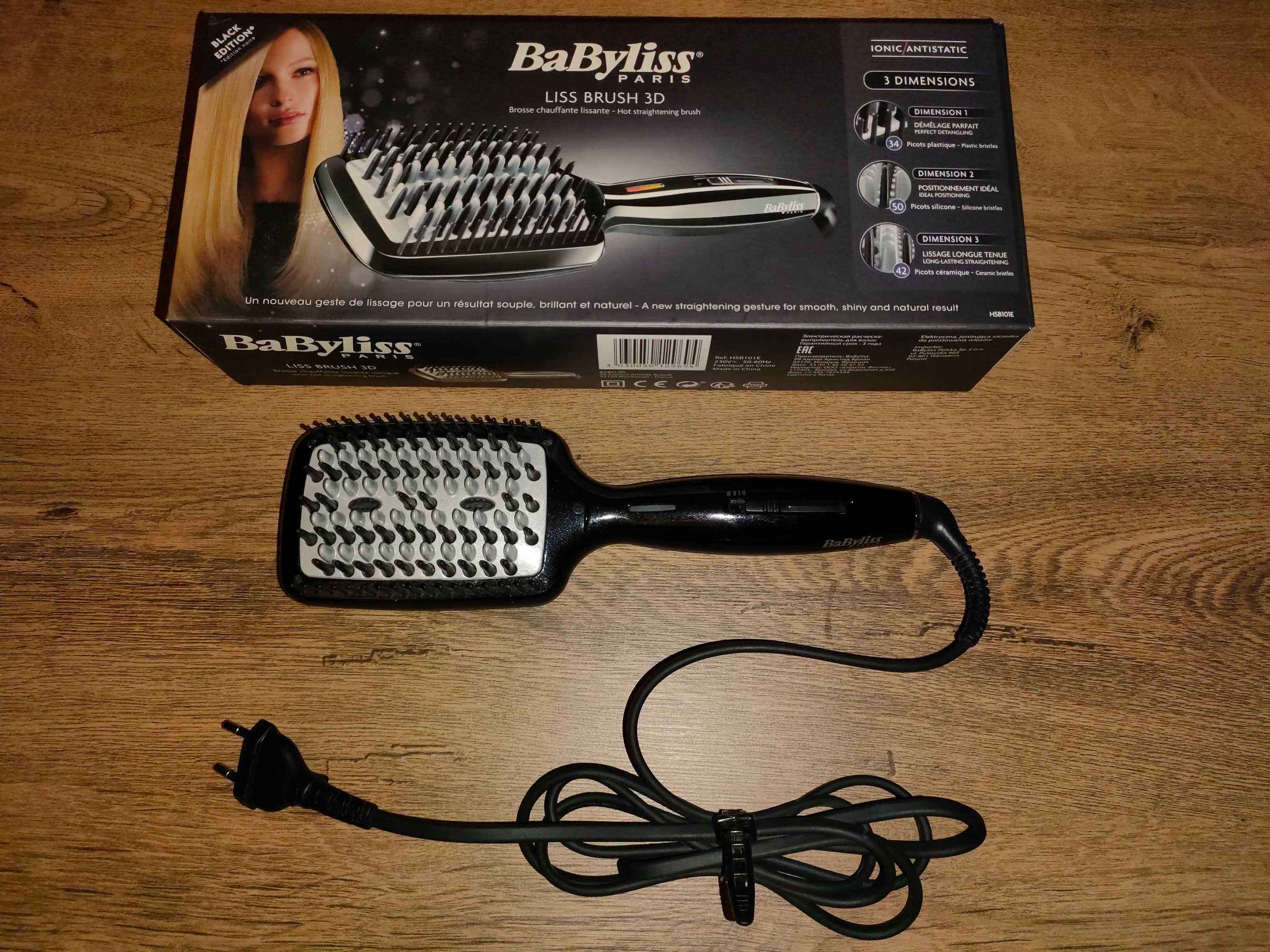 Prostownica, szczotka prostująca BABYLISS HSB101E/ stan jak NOWY