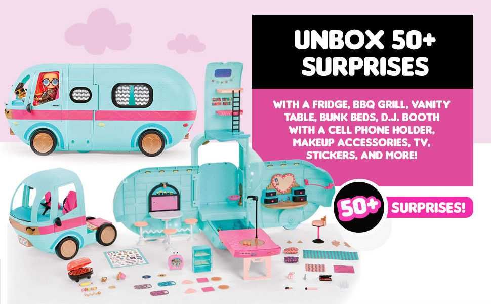 Гламурный кемпер лол Автобус LOL Surprise OMG Glam N Go Camper Glamper