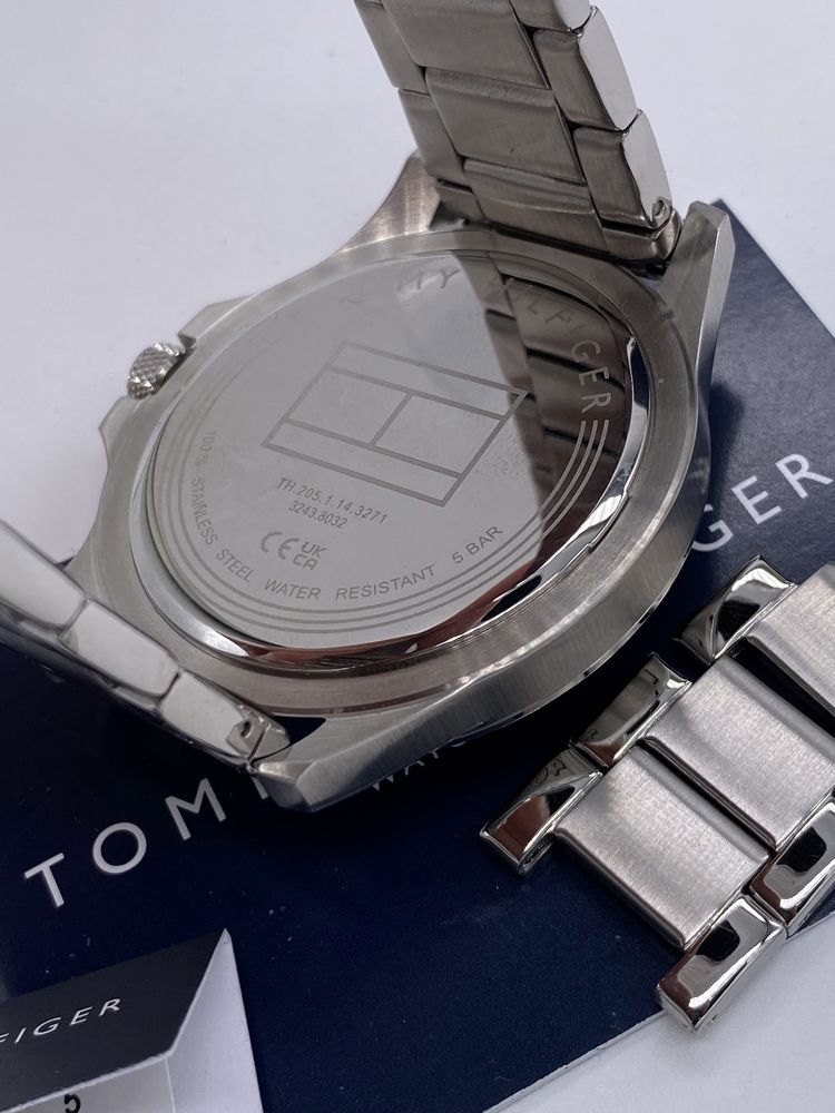 Zegarek męski Tommy Hilfiger Ryan Srebrny bransoleta Modny 46mm