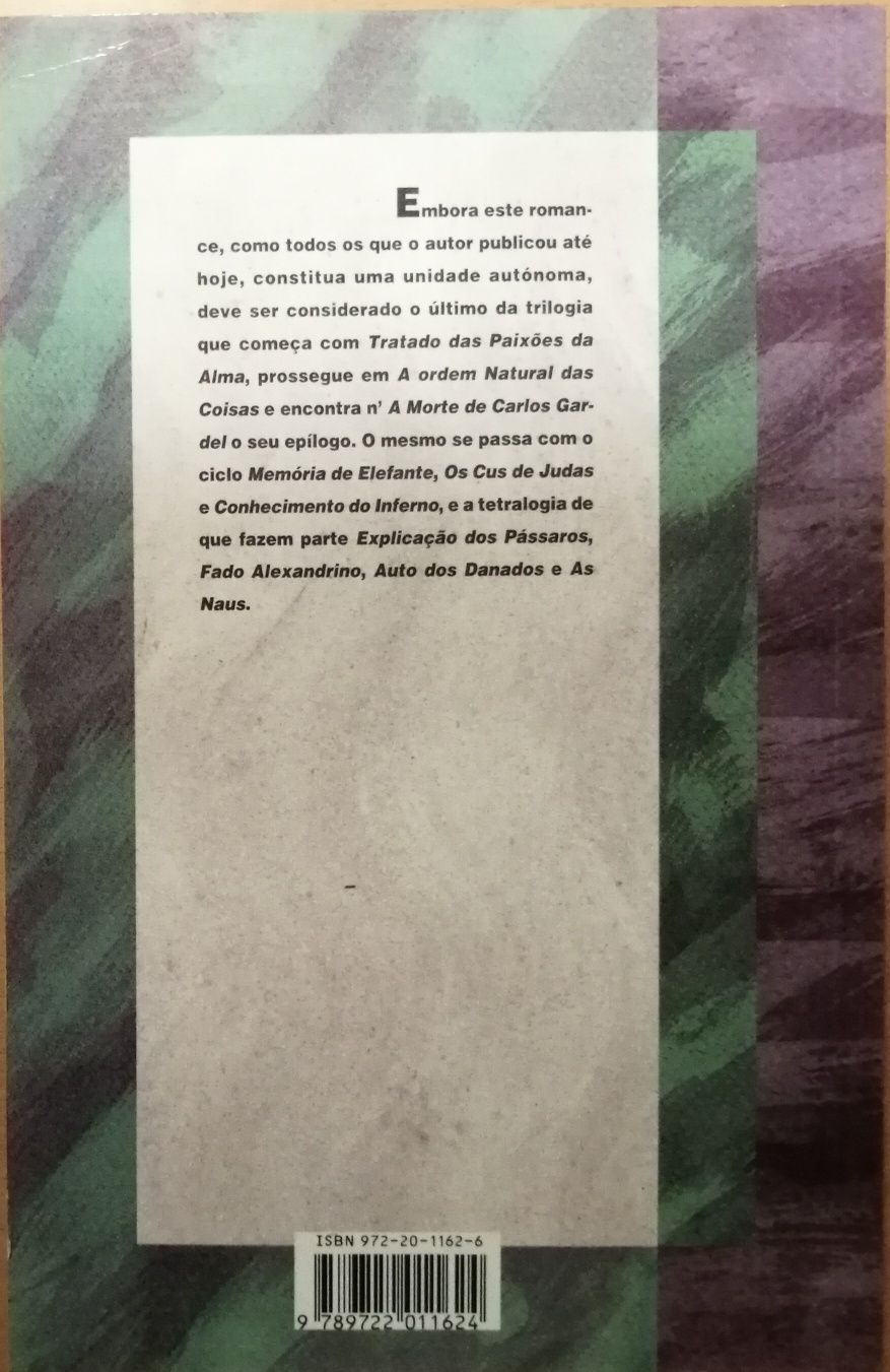 Livro "A morte de Carlos Gardel", António Lobo Antunes