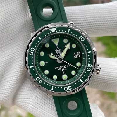 NOWY Steeldive SD1975 Green – Diver 300M – Tuna Homage + 2 paski