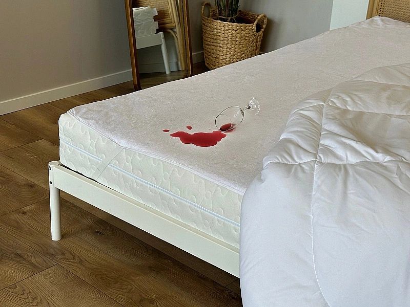 Ochraniacz Podkład na Materac Wodoodporny Nakładka Rizo PVC Biały 80x2