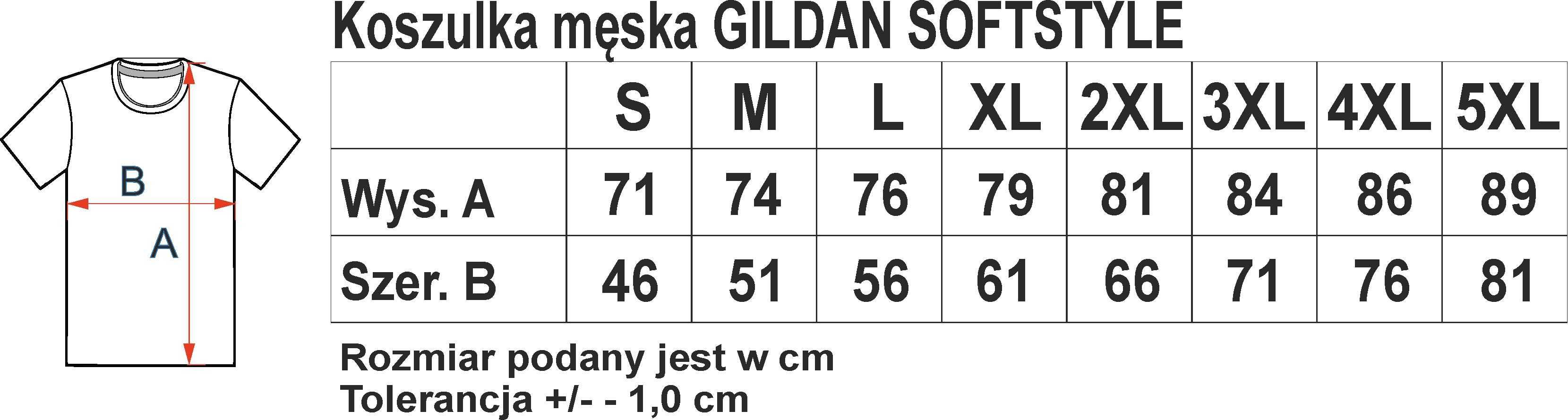 Koszulka męska GILDAN Softstyle zielona XL