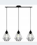 Lampa wisząca regulowana wysokość retro metalowe klosze 3xe27
