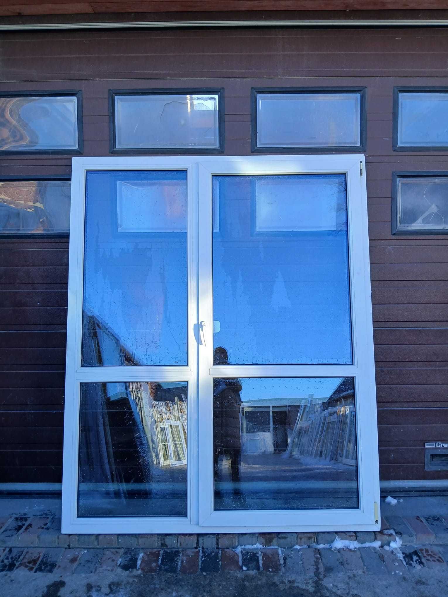 Drzwi balkonowe 173x212 pcv plastikowe z witryną DOWÓZ CAŁY KRAJ