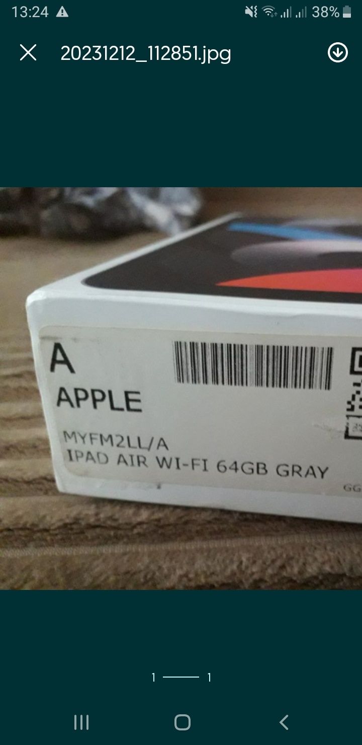 Планшет APPLE iPad Air 10.9" (4 Gen). Wi-Fi
