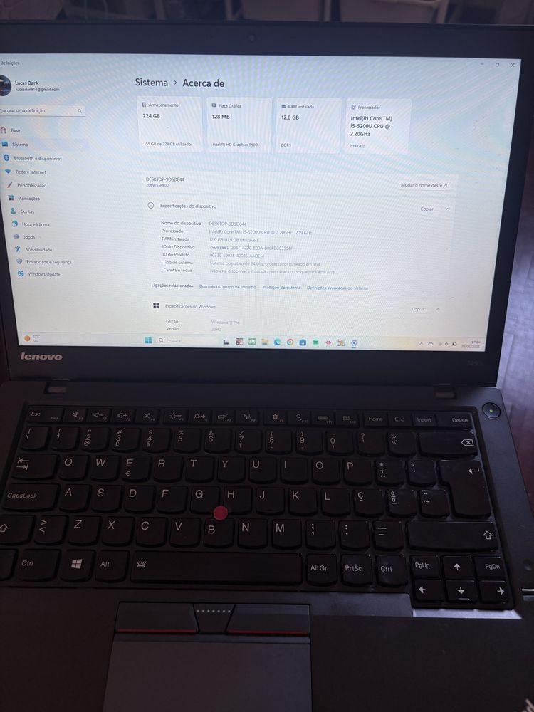 Notebook thinkpad lenovo 12gb RAm