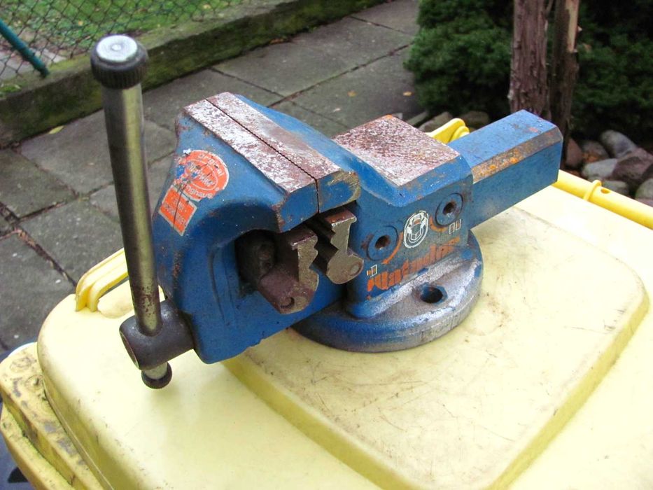 Niemieckie Imadło warsztatowe ślusarskie Matador + dodatkowe szczęki