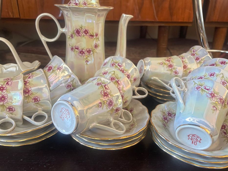 Кофейный сервиз, 15 или 26 предметов, Коростень, фарфор