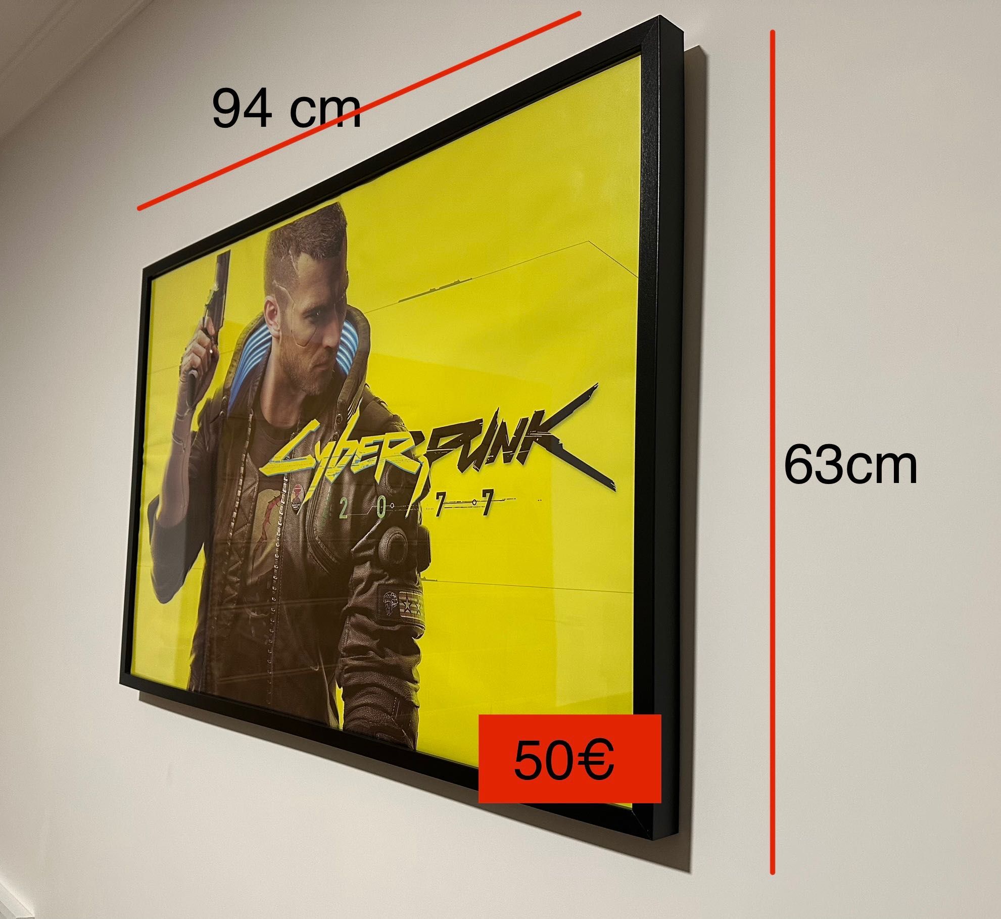 Quadro Cyberpunk 2077 94cm x 63cm para Setup Gaming