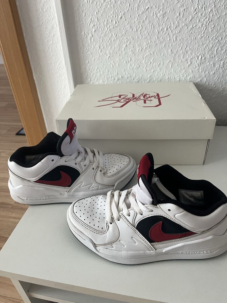 Кросівки Nike Air Jordan Stadium 90 "White Black Gym Red" (GS)