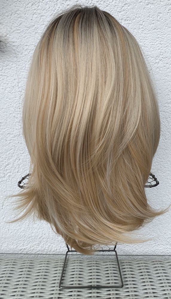 Premium Ultra włosy doczepiane, peruka, naturalny blond ombre (76 )