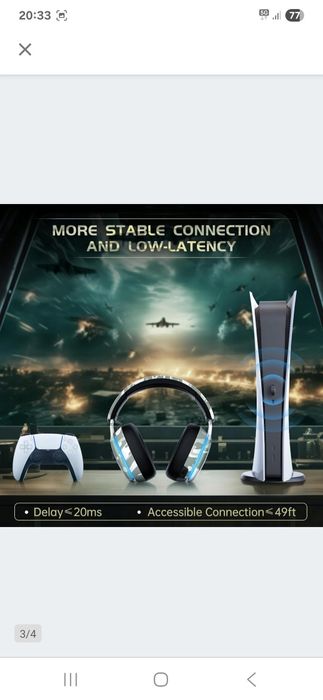 Bezprzewodowa  sluchawki do gier gaming captain  300 moro