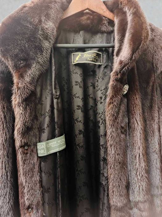 Норкова шуба Etna Furs. із спинок. Довжина - 140см. ЕКСКЛЮЗИВ
