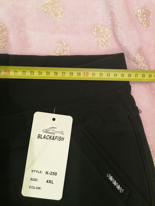 Spodnie ocieplane czarne damskie XL