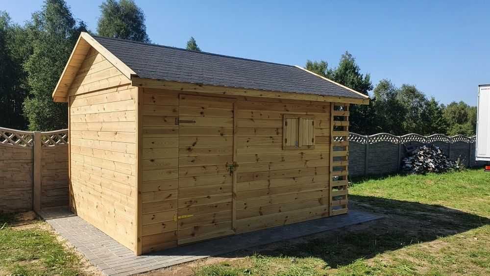 Drewniany Domek Narzędziowy z Drewutnią FARMER CLASIC 3x4