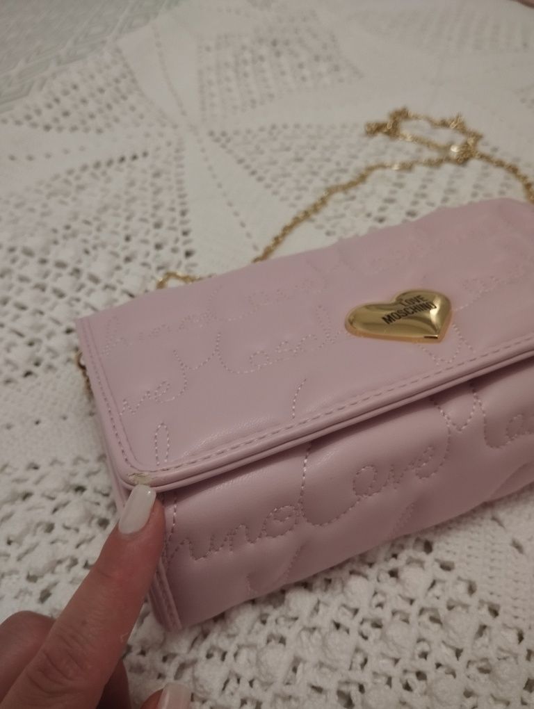 Mala a tiracolo/ ombro love Moschino lilás