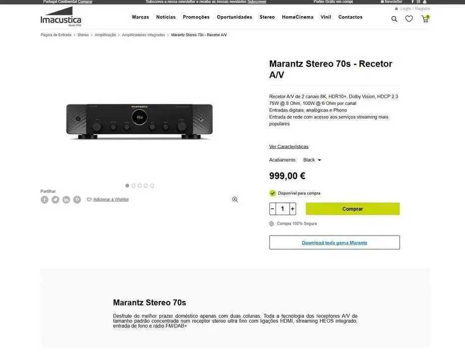 amplificador marantz stereo 70S