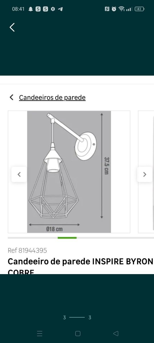 Candeeiros de parede