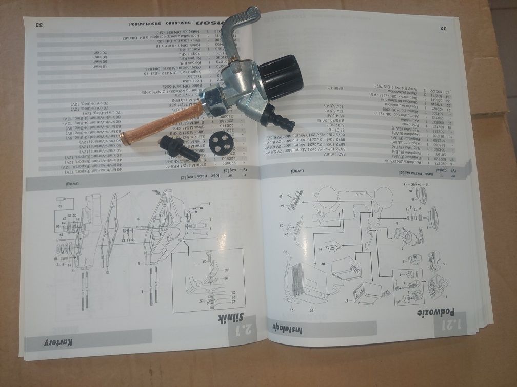 Nowy zestaw simson sr50 skuter katalog czesci +kranik