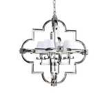 Żyrandol Glamour Lampa Wisząca New York sufitowa Chrom z Abażurami