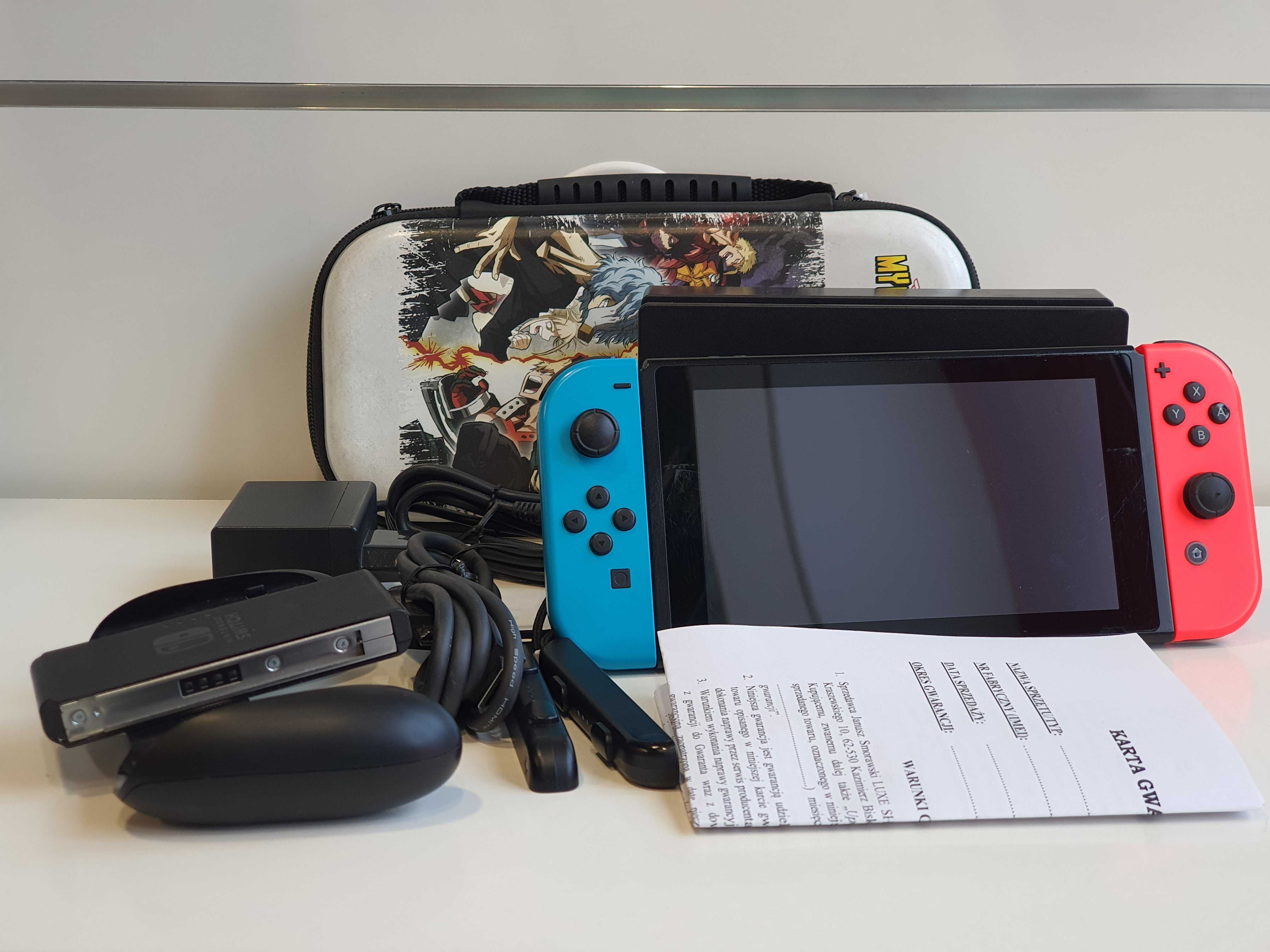 Nintendo SWITCH NEON V2 Komplet+ Etui Sklep Zamiana