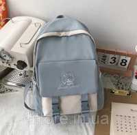 Молодежный рюкзак портфель школьный красивый - Цвет голубой