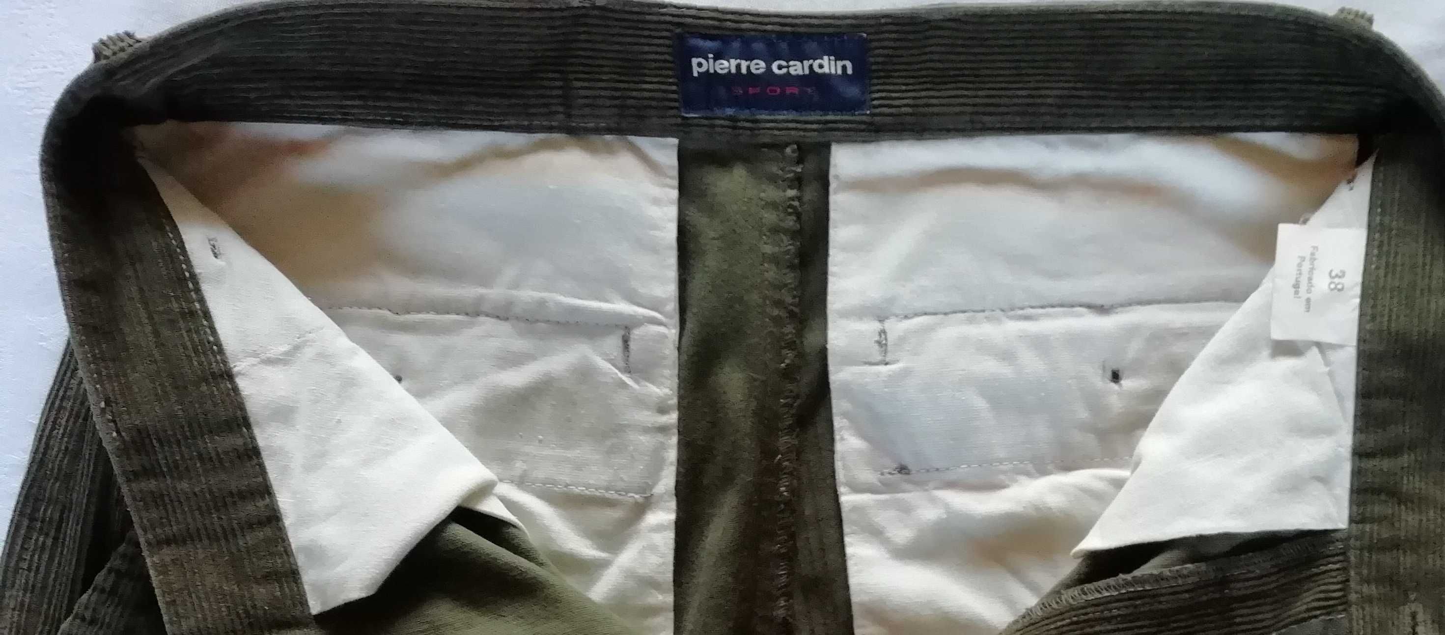 Calça de homem em bombazine Pierre Cardin Sport Nº 38 – Verde Seco