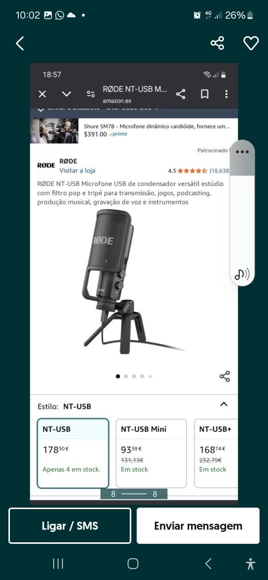 Microfone røde nt-usb