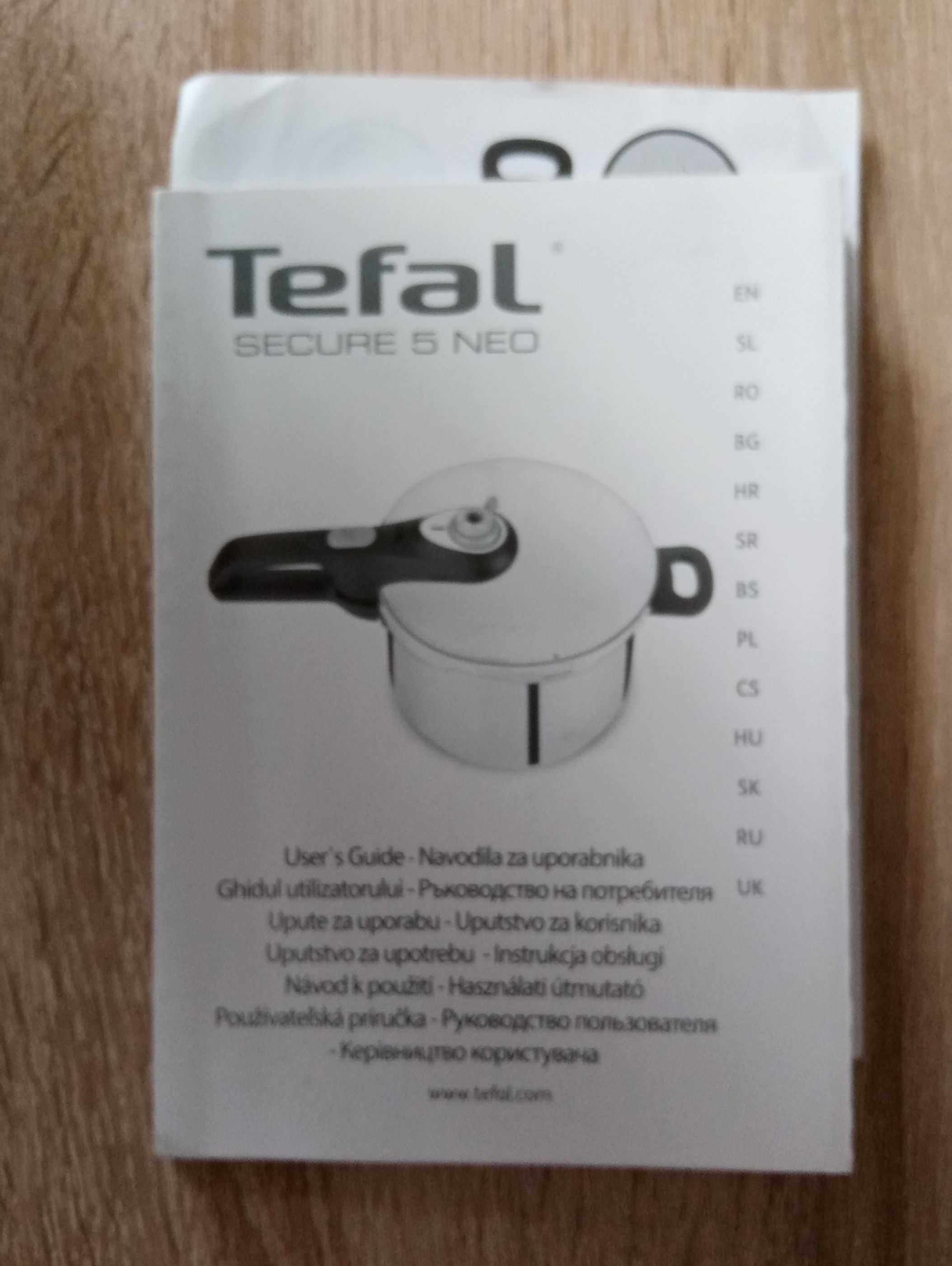 szybkowar Tefal Secure 5 Neo, 6 litrów,  instrukcja PL