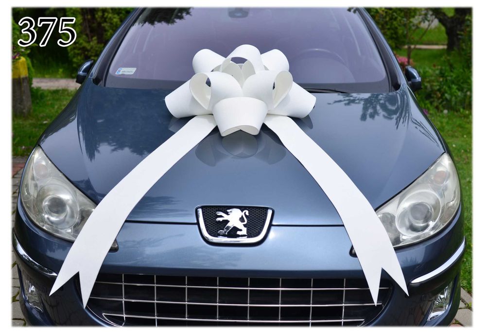 Mocowana na przyssawkach-Kokarda XXL na Samochód- Prezent weselny
