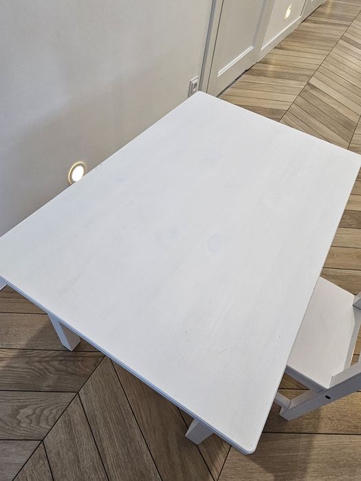 IKEA Sundvik stolik i krzesełko dziecięce drewniane sosnowe
