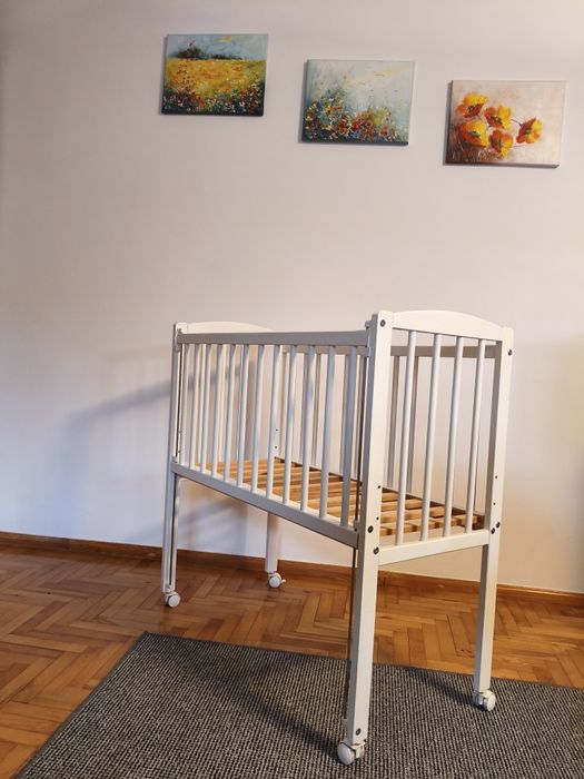 Łóżeczko drewniane dostawne - dostawka
